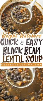 Black Bean And Lentil Soup Quick Easy Black Bean Lentil Soup Lentils Easy Soup Recipes Nutritional Snacks