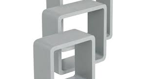 3 Cubos 28x10cm Cinzento Leroy Merlin Decoracao Casa De Banho Prateleira De Parede Arrumacao