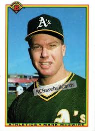 1990 Athletics A's Baseball Trading Cards