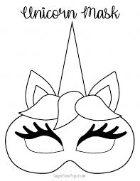Unicorn Face Masks With Free Printable Templates Simple Mom Project Unicorn Coloring Pages Kids Crafts Free Unicorn Face