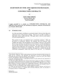 The first iranian students scientific conference in malaysia, 9 & 10 apr 2011, upm, malaysia. Pdf Extension Of Time And Liquidated Damages In Construction Contracts Extension Of Time And Liquidated Damages In Construction Contracts Yasir Afaque Academia Edu