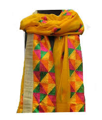 как сохранить видео из тик тока без водяного знака Phulkari Scarf Phulkari Dupatta Chiffon By Vibrantscarves On Etsy Yellow Scarf Clothes For Women Scarf