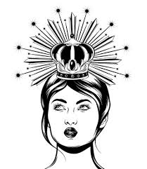 Mujer Con Corona Vectores, Ilustraciones y Gráficos