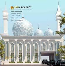 Desain masjid modern minimalis ukuran 25 m x 40.5 m/modern minimalist mosque design. Model Masjid Jasa Arsitek Desain Rumah Tropis Villa Mewah Kantor Interior Modern