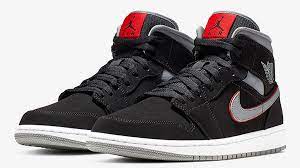 Jordan 1 Mid Black Grey Red Where To Buy 554724 060 The Sole Supplier