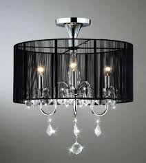 Dining Room Black And Crystal Chandelier Black Drum Shade 3 Light Crystal Chandelier Lamp Crystal Chandelier Warehouse Of Tiffany Chandelier
