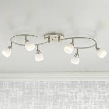 Led Pro Track White Glass 6 Light Mini S Wave Track Kit 67508 Lamps Plus Contemporary Track Lighting Track Lighting Kitchen Track Lighting Fixtures