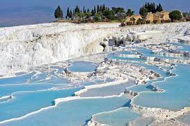 However the travellers of 18th century, looking at the graves scattered along the plain on top of the ridge called it pambouk kalesi which means the castle of graves. Pamukkale The Cotton Castle In A Mess Of Limestone And Healing Waters Ststw