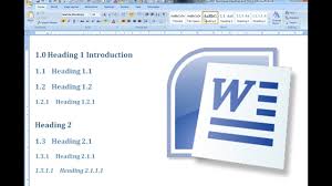 Numbered Headings And Automated Table Of Contents Office Word 2007 Youtube