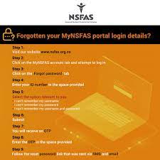 When you are logged into your account, click on nsfas chat. Nsfas On Twitter Forgotten Your Mynsfas Portal Login Details Follow These Steps To Retrieve Your Information Nsfassquad