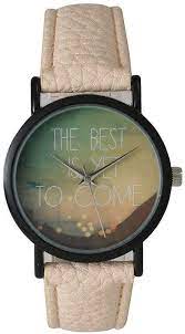 Olivia Pratt Olivia Pratt Womens Black The Best Is Yet To Come Multi Color Dial Cream Leather Strap Watch 15117 Leather Straps Leather Women White Leather
