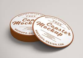 Free Round Coaster Mockup Brochure Mockup Psd Free Mockup Free Psd Free Mockup