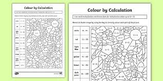 Design your own calculated colouring activities! Colour By Calculation Activity Easter Maths Colouring Ks2
