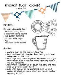 Fraction Sugar Cookies Sugar Cookies Fractions Fraction Recipe