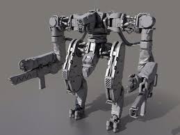 Battle Robot X02 3d Model Robot 3d Battle Robots Futuristic Robot