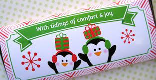 Take a set of candy bars and put them in a clear cello bag and close off with ribbon or raffia. Pin On Christmas Time Is Here