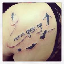 Peter Pan Tattoo Never Grow Up I Love It So Much Peter Pan Tattoo Disney Tattoos Tattoos With Meaning