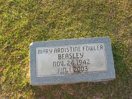 Mary Ardistine Fowler Beasley (1942-2003)
