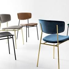 Fifties Upholstered Metal Chair Modern Metal Dining Chair Metal Chairs Metal Dining Chairs