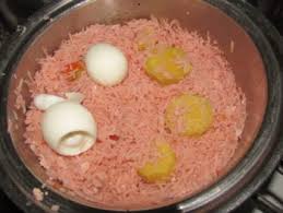 To remove the egg shells place the eggs in a bowl of tap water for few minutes. Concoction Jollof Rice In Egg Sauce With Sweet Potatoes