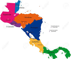 Central america is an isthmus that connects north america to south america, separating the pacific ocean to the west from the caribbean sea to the east. Pin On Joan