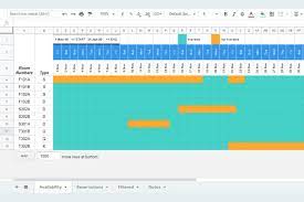 Best sample excel booking calendar template excel word pdf doc xls blank tips: Reservation And Booking Status Calendar Template In Google Sheets