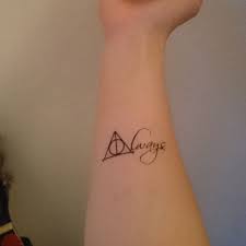 Harry Potter Always Temporary Tattoos Deathly Hallows Snape Fake Tattoo Merchandise Quote Co Tattoos Harry Potter Tattoos Tattoos And Piercings
