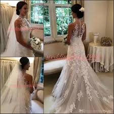 Designer high quality mermaid wedding dress. Exquisite High Neck Mermaid Wedding Dresses Lace 2020 Sheer Illusion Bodice Plus Size Sleeveless Country Bridal Custom Made Bride Gown Dress From Weddingdress1989 116 75 Dhgate Com