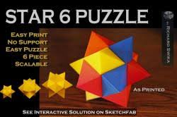 Mike the how to guy shows you how to solve a wooden star puzzle. 6 Piece Wooden Star Puzzle 3d Models Stlfinder