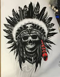 Tattoos Native Tattoos Indian Skull Tattoos Indian Headdress Tattoo
