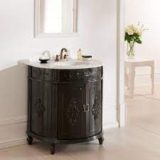Whichever vanity style you prefer, it has to be made with the proper materials to keep it standing a round unit is made for powder rooms for the most part because of how small such an option might a bathroom vanity is the cabinet built around your bathroom sink. Black Antique French Style Vanity Unit