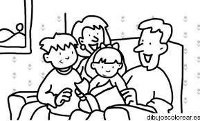 Imágenes para escuelas y educación | familia, familia, familias, familiares, personas, persona ﻿ dibujos para colorear familia. Dibujo De Una Familia Leyendo Un Cuento