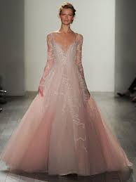 Hayley Paige Fall 2017 Shimmering Ethereal Wedding Dresses Theknot Com Ethereal Wedding Dress Blush Pink Wedding Dress Wedding Dress Long Sleeve
