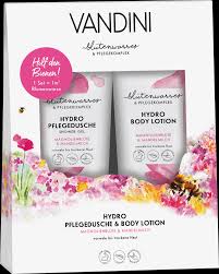 The body care trial set of sensitive range by vandini includes the mild care shower, body lotion and hand cream. Vandini Geschenkset Blumenwiese Hydro Pflegedusche 200ml Bodylotion 200ml 1 St Dauerhaft Gunstig Online Kaufen Dm De