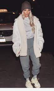 Makeup And Winter Kim Kardashian Outfits Kim Kardashian Style Yeezy Outfit