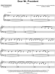 President by pink, found in album i'm not dead released by pink in 2006. Piano Tutorial Easy Dear Mr President Easy Sheet Music Piano Solo In Bb Major Download Print Sku Mn0201739