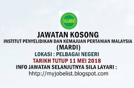 Www risda gov my jawatan kosong 2018. Jawatan Kosong Kerajaan Terkini Di Mardi 11 Mei 2018