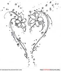 Floral hand drawn monogram made of flowers and lea. Drawing Heart Rose Drawing Ideas
