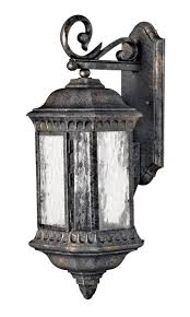 Vintage style single light industrial pendant in old bronze finish beautifulhalo com. Hinkley Regal 3 Light Outdoor Medium Wall Mount In Black Granite Lightsonline Com
