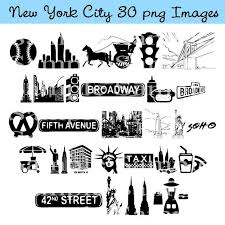 New York City Clip Art Instant Download Manhattan Taxi Cab Graphics Clipart Digital Clip Art Scrapbooking Pe New York Theme New York Theme Party New York City
