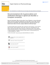 Pdf Recommendations For Buprenorphine And Methadone Therapy In Opioid Use Disorder A European Consensus