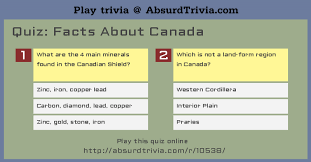 From tricky riddles to u.s. Trivia Quiz Quiz Facts About Canada