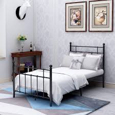 Bed frame full with headboard and footboard. Victorian Vintage Style Platform Metal Bed Frame Foundation Headboard Footboard Heavy Duty Steel Slabs Queen Full Twin Vintage Black Finish 637 Full Beds Frames Bases Home Kitchen Fcteutonia05 De