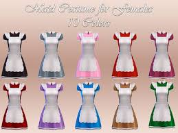 Notegain Maid Costume New Mesh Sims 4 Downloads Sims Sims 4 Sims 4 Anime
