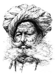 Rajasthani Man By Rohan Pore Portrait Drawing Charcoal Art Art