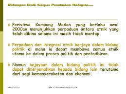 Kejayaan malaysia memainkan peranan dalam pertubuhan serantau ialah: Pembangunan Politik Dalam Konteks Hubungan Etnik Di Malaysia Ppt Download