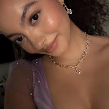 Handgemachte lila Prinzessin Regentschaft Halskette Bridgerton inspiriert