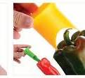 2 pcs Pepper Corer Twist to Core & Seed Stuffed Bell Chili Jalapeno Cut  Small Large Tomato Slice Remover Bright Kitchen