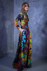 Maxi Dress Long Sleeve Dress Colorful Dress Abstract Dress Etsy Maxi Dress Beautiful Maxi Dresses Abstract Dress
