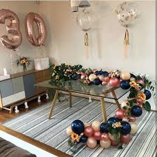 Know someone who's turning 30? The Party S Here A Special 30th Birthday For Lynette In A Stunning Colour Palette Of Peach Rose Gold And Midnight Blue Balloons By Us The Party S Here Flowers Photo By